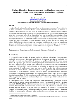 Efeitos fisiológicos da endermoterapia combinados a
