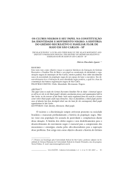 os clubes negros e seu papel na constitui&ccedil;&atilde;o da identidade e