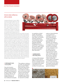 FOCO EM CIêNCIA APLICADA - Revista Pesquisa FAPESP