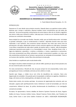 &ldquo;REGENERA&Ccedil;&Atilde;O CATARINENSE&rdquo; n&ordm; 138