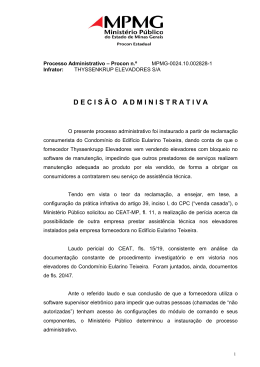 Decis&atilde;o - Thyssenkrupp - Minist&eacute;rio P&uacute;blico do Estado de Minas