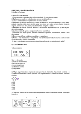 EXERCÍCIOS DE QUÍMICA