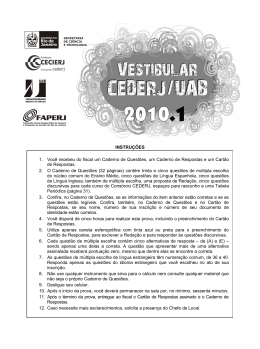 Vestibular 1/2010 - Vestibular Cederj