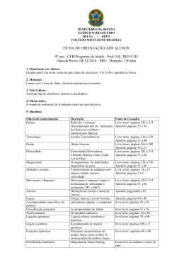 FICHA DE ORIENTAÇÃO AOS ALUNOS 9º ano - CFB
