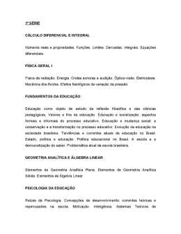 1a sÉRIE cÁLcuLo DIFERENCIAL E INTEGRAL