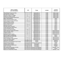 Relação de colaboradores terceirizados