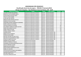 PROUNI 1&ordm; Semestre/2014 C&acirc;mpus de Campinas