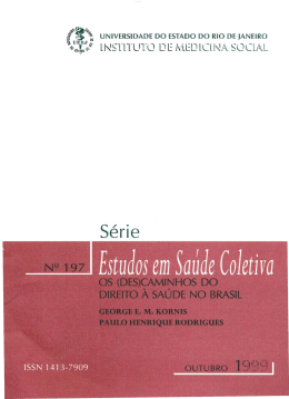 (des)caminhos do direito &agrave; sa&uacute;de no Brasil