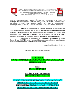 09,10 e 14/07/2014 HOR&Aacute;RIOS DE ATEN