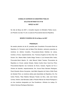 Reuni&atilde;o de 20 de mar&ccedil;o de 2007 - Procuradoria