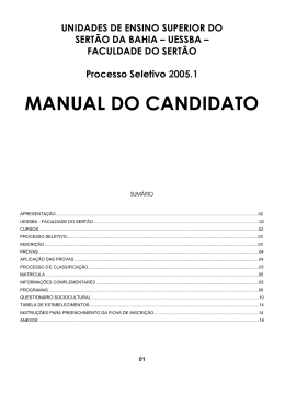 Manual do Candidato