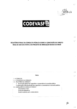 relatório final da consulta pública - Licitações