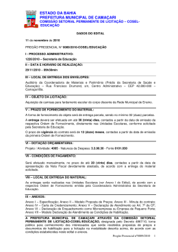 ESTADO DA BAHIA PREFEITURA MUNICIPAL DE CAMA&Ccedil;ARI