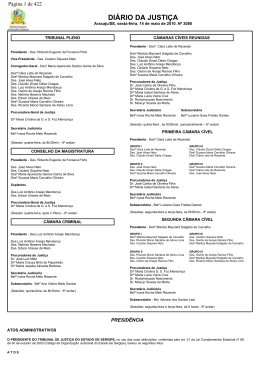 Diário da Justiça de Sergipe - Tribunal de Justiça de Sergipe