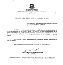 Portaria Nr 008/DECEx - Departamento de Educação e Cultura do