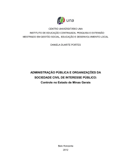 PORTES, Daniela Duarte. ADMINISTRAÇÃO PÚBLICA E
