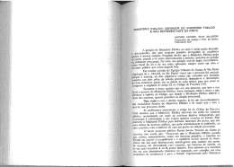 NlSTÊREO PÚBLiCO: DEFENSOR DO INTERESSE PÚBLICO ` E