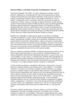 Interesse P&uacute;blico e Actividades Comerciais em - ICOM
