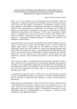 declara&ccedil;&atilde;o do f&oacute;rum de organiza&ccedil;&otilde;es da sociedade civil de