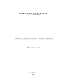 A SUPREMACIA DO INTERESSE P&Uacute;BLICO E O DIREITO