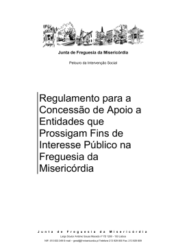 Concessão de Apoio a Entidades que Prossigam Fins de Interesse