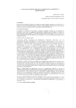 A Nocao de Interesse Publico