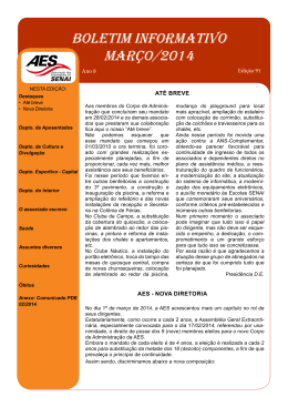 Boletim Março 2014 - Associação dos Empregados do SENAI