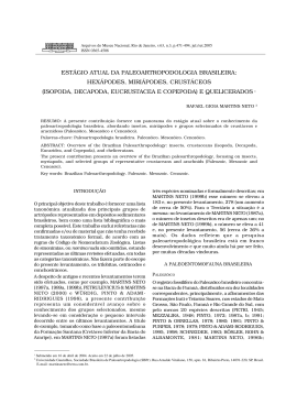 est&aacute;gio atual da paleoartropodologia brasileira