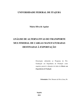 AN&Aacute;LISE DE ALTERNATIVAS DO TRANSPORTE MULTIMODAL