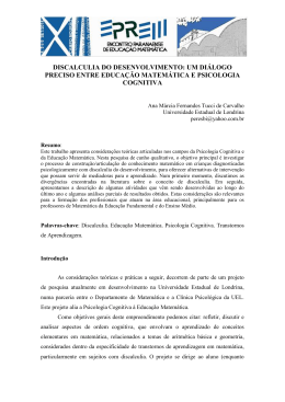 discalculia do desenvolvimento - SBEM