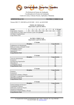 Pró-Reitoria de Ensino de Graduação Coordenadoria de Ensino de