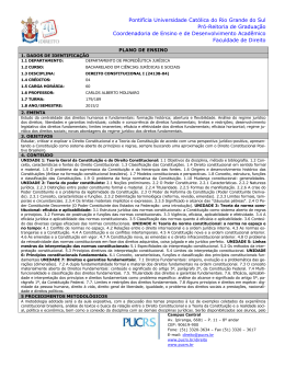 Direito Constitucional I - Plano Molinaro