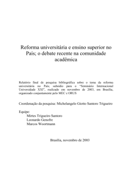 Relatório Final - Ministério da Educação