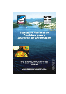 anais 8&ordm; semin&aacute;rio nacional de diretrizes para a educa&ccedil;&atilde;o em