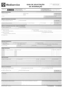 Formulário de Internação