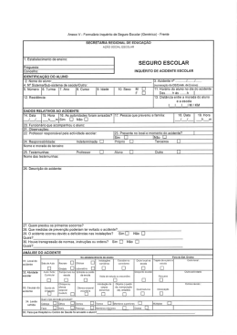 Anexo V - Inqu&eacute;rito acidente escolar
