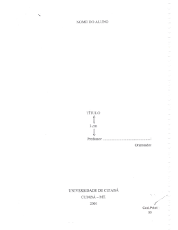 Modelo do projeto de pesquisa da UNIC