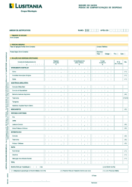 Pedido de Comparticipação de Despesas