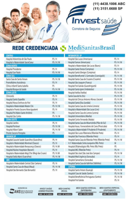 Rede de Hospitais - Invest Saúde Corretora