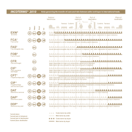 INCS &reg; 1 0 Rules governing the transfer of costs and risks between