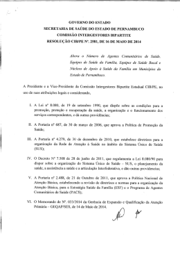 Altera o N&uacute;mero de Agentes Comunit&aacute;rios de Sa&uacute;de , Equipes de