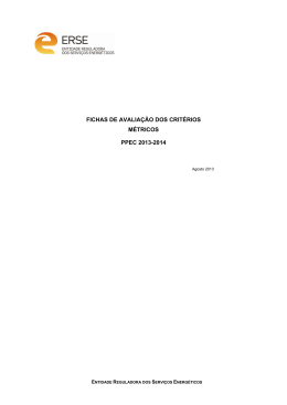 fichas de avaliação dos critérios métricos ppec 2013-2014