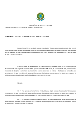 DEPARTAMENTO NACIONAL DE PRODU&Ccedil;&Atilde;O