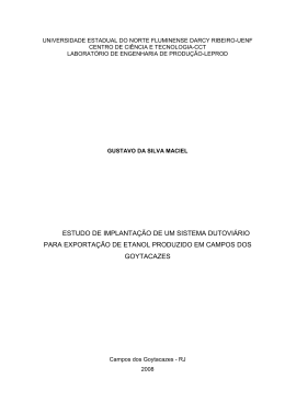 estudo de implanta&ccedil;&atilde;o de um sistema dutovi&aacute;rio para