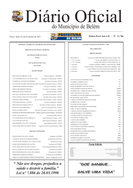 do Munic&iacute;pio de Bel&eacute;m
