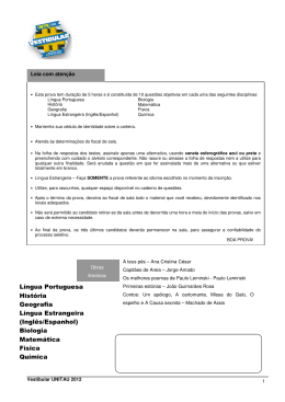 Prova demais cursos