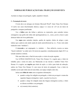 normas de publicação para tradução em revista - Maxwell - PUC-Rio