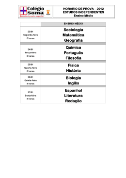 Sociologia Matemática Geografia Química Português Filosofia
