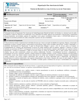 2015 TOR - Assistente Administrativo II - Recepção