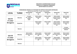17 a 21 de agosto - Prefeitura Municipal de Florian&oacute;polis